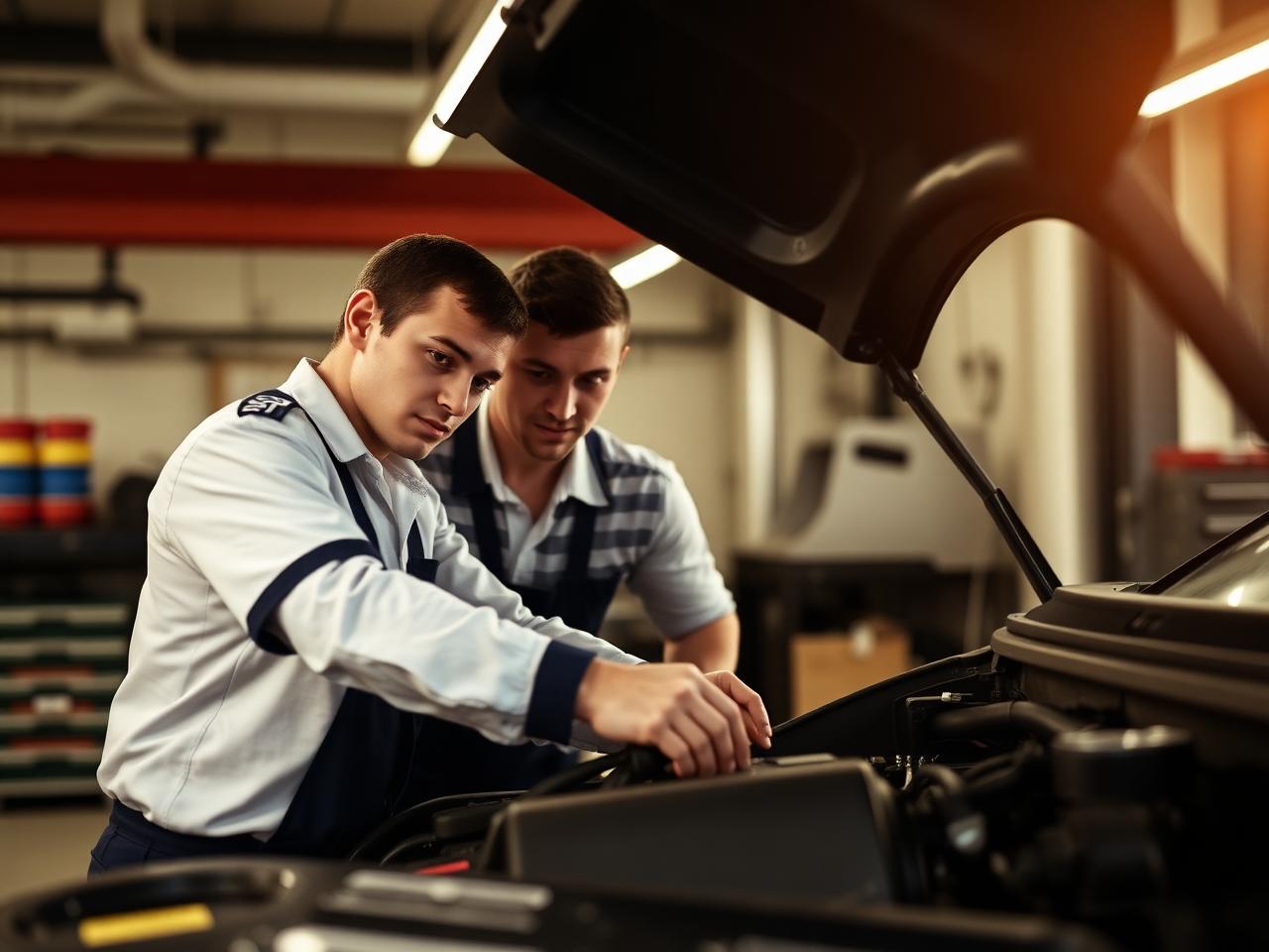 Mechanics working together